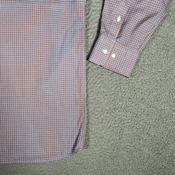 David Donahue Shirt Mens 18.5 34/35 Plaid Button Up 100% Cotton Casual Preppy - Picture 4 of 11